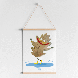 "Hoja con botas" Lámina